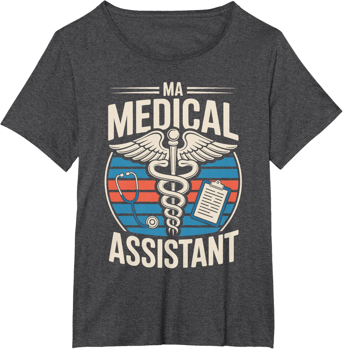 Funny MA Medical Assistant T-Shirt - Dark Heather Grey