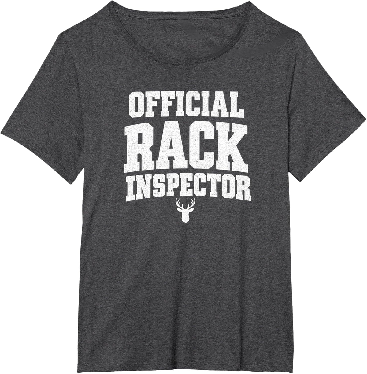 Official Rack Inspector Funny Deer Hunting Saying Hunters T-Shirt - Dark Heather Grey