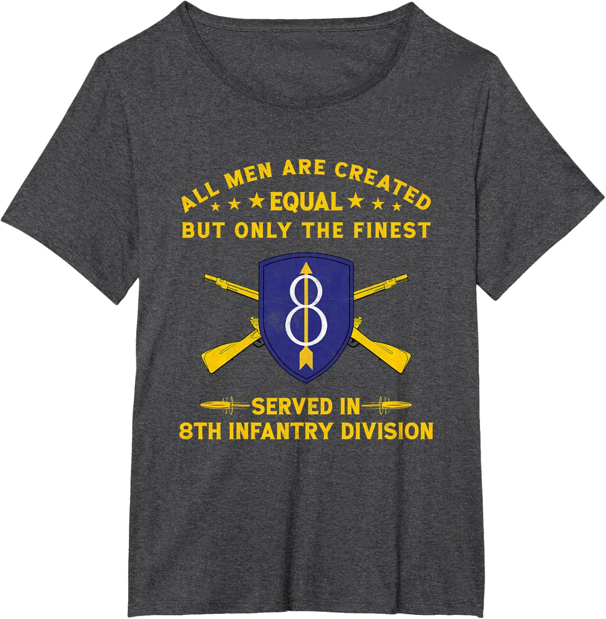 8th Infantry Division Veteran Bad Kreuznach Germany Gift Tee T-Shirt - Dark Heather Grey