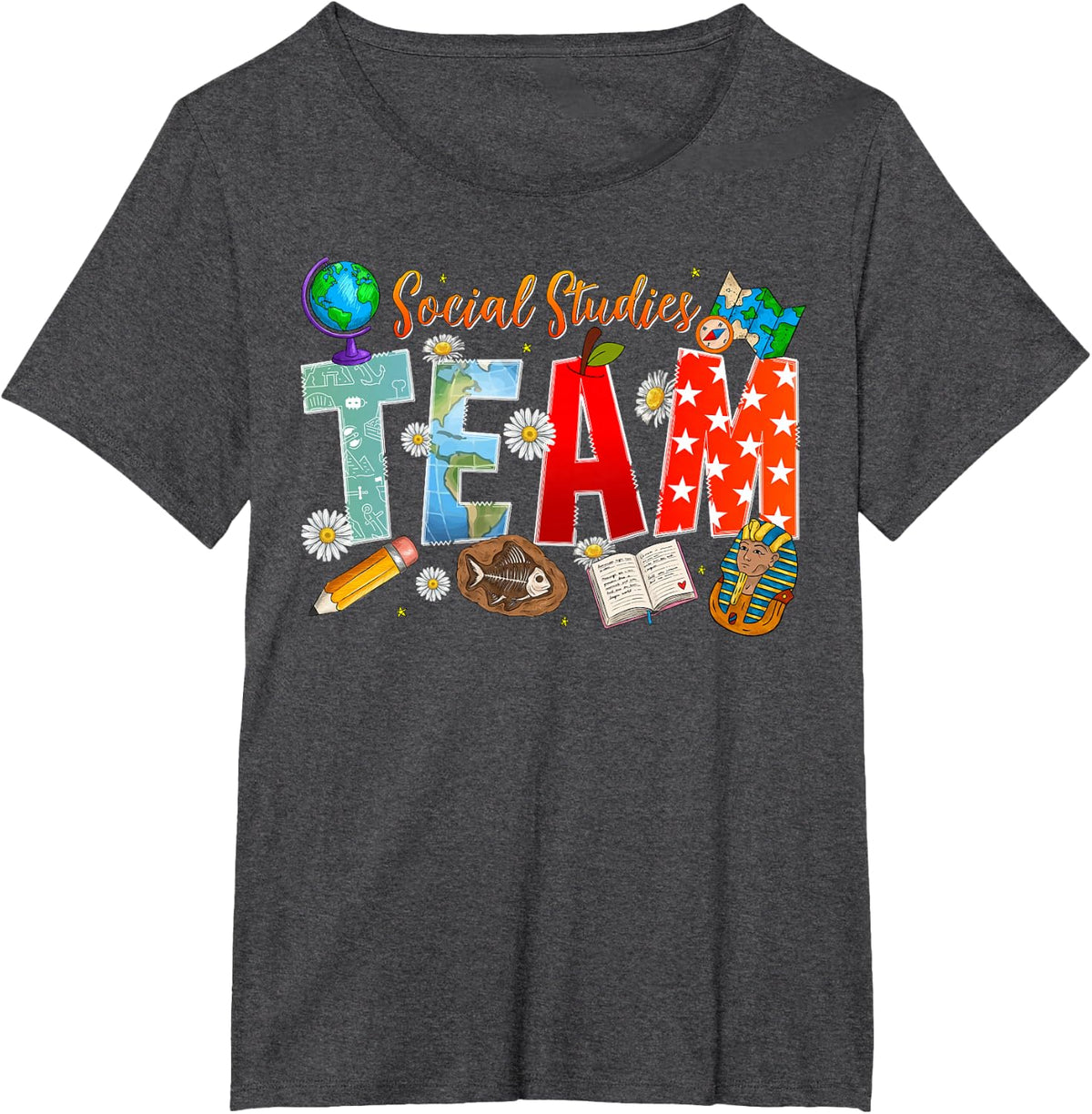 Social Studies Team Social Studies Teacher Squad T-Shirt - Dark Heather Grey