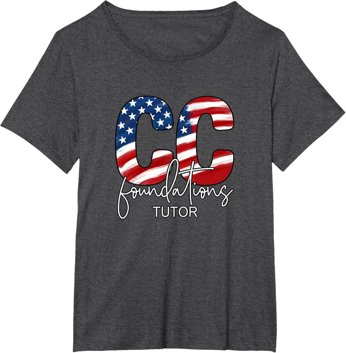 CC Mom Tutor Cycle 3 American History Flag Foundations T-Shirt - Dark Heather Grey