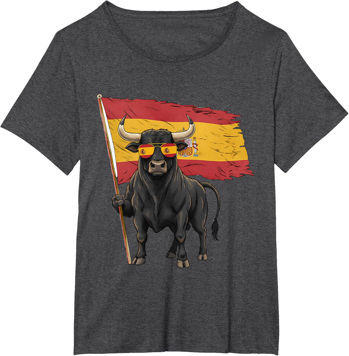 Espana Spain Flag Spanish Flag Spanish Pride T-Shirt - Dark Heather Grey