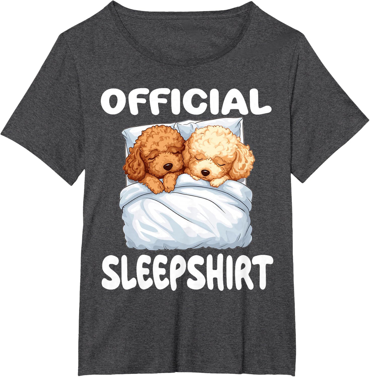 Toy Poodle Dog Official Sleepshirt Pajamas Nightgown T-Shirt - Dark Heather Grey