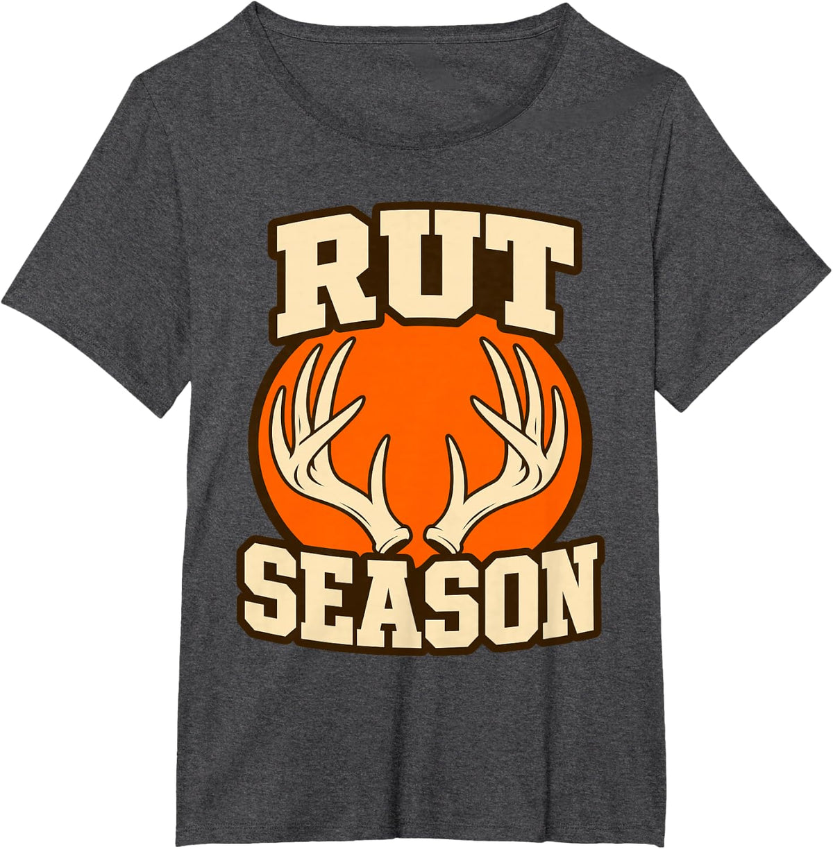 Rut Season Deer Antlers Whitetail T-Shirt - Dark Heather Grey