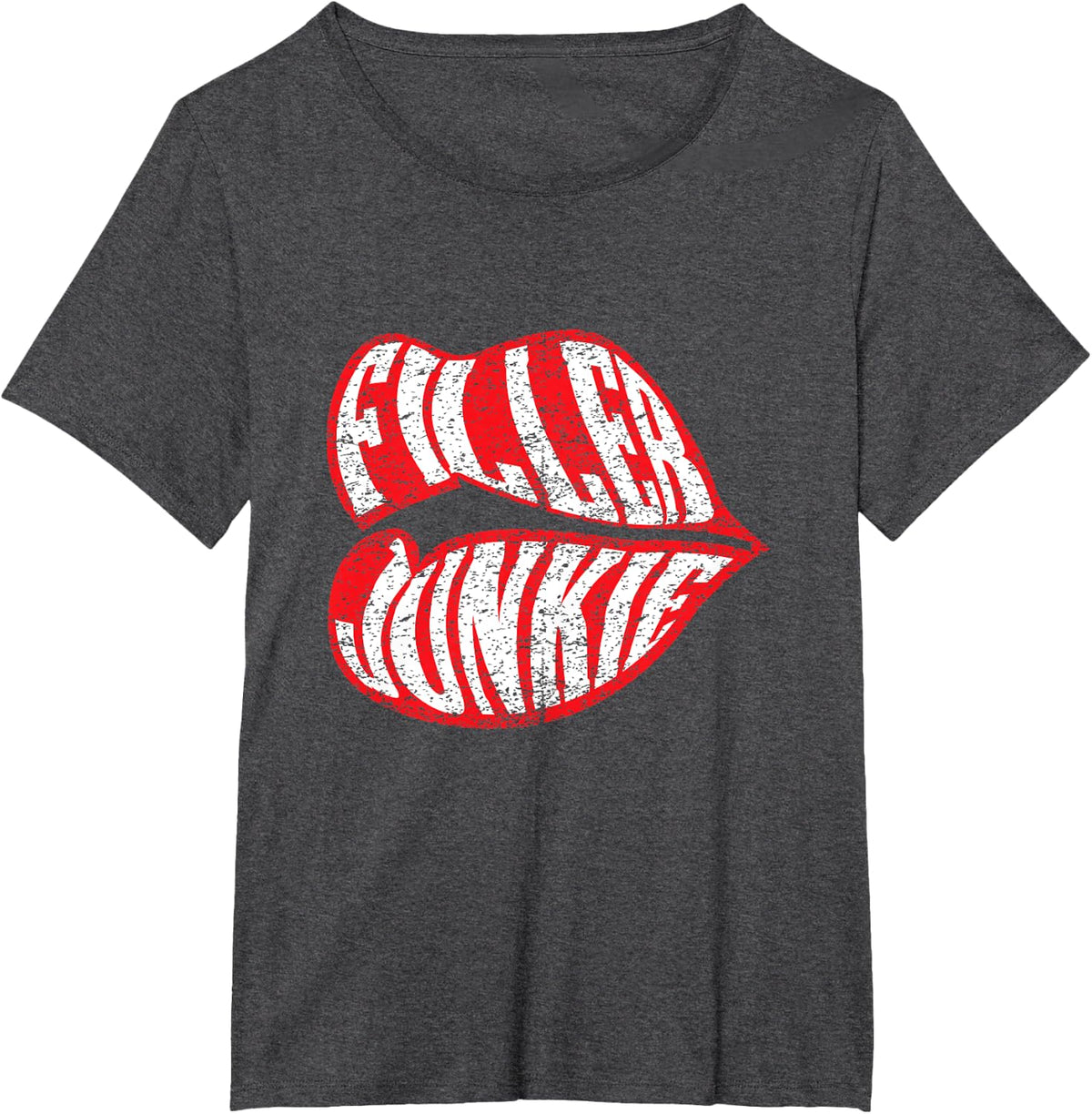 Vintage Filler Junkie Med Spa Lip Filler Nurse Injector T-Shirt - Dark Heather Grey