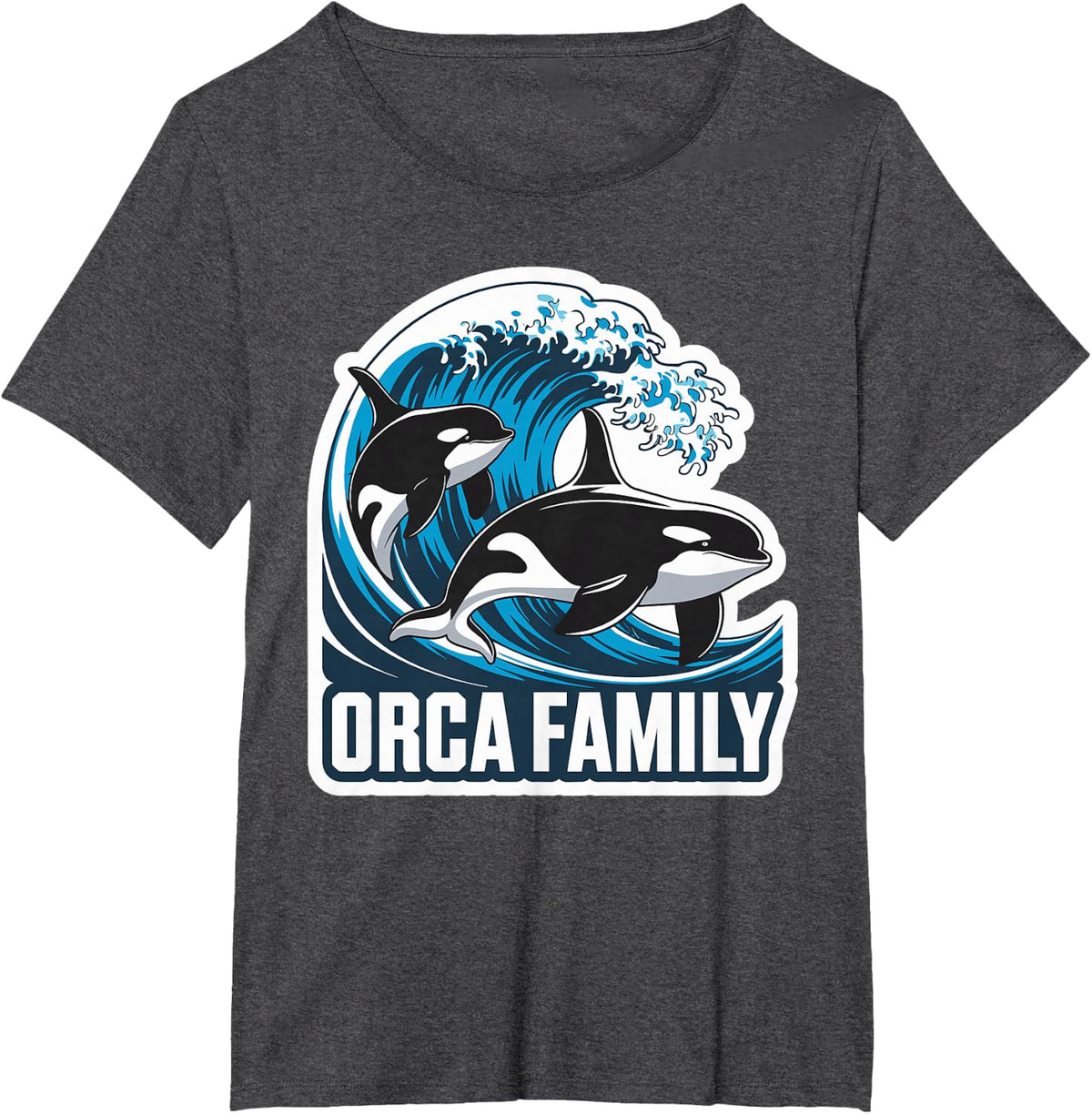 Orca Whale Ocean Animal Lover ORCA T-Shirt - Dark Heather Grey