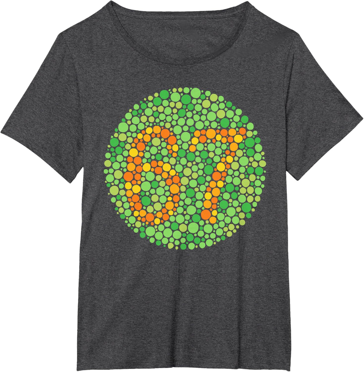 Color Blind Test 67 Six Seven Polka Dot Teacher Nurse Kids T-Shirt - Dark Heather Grey