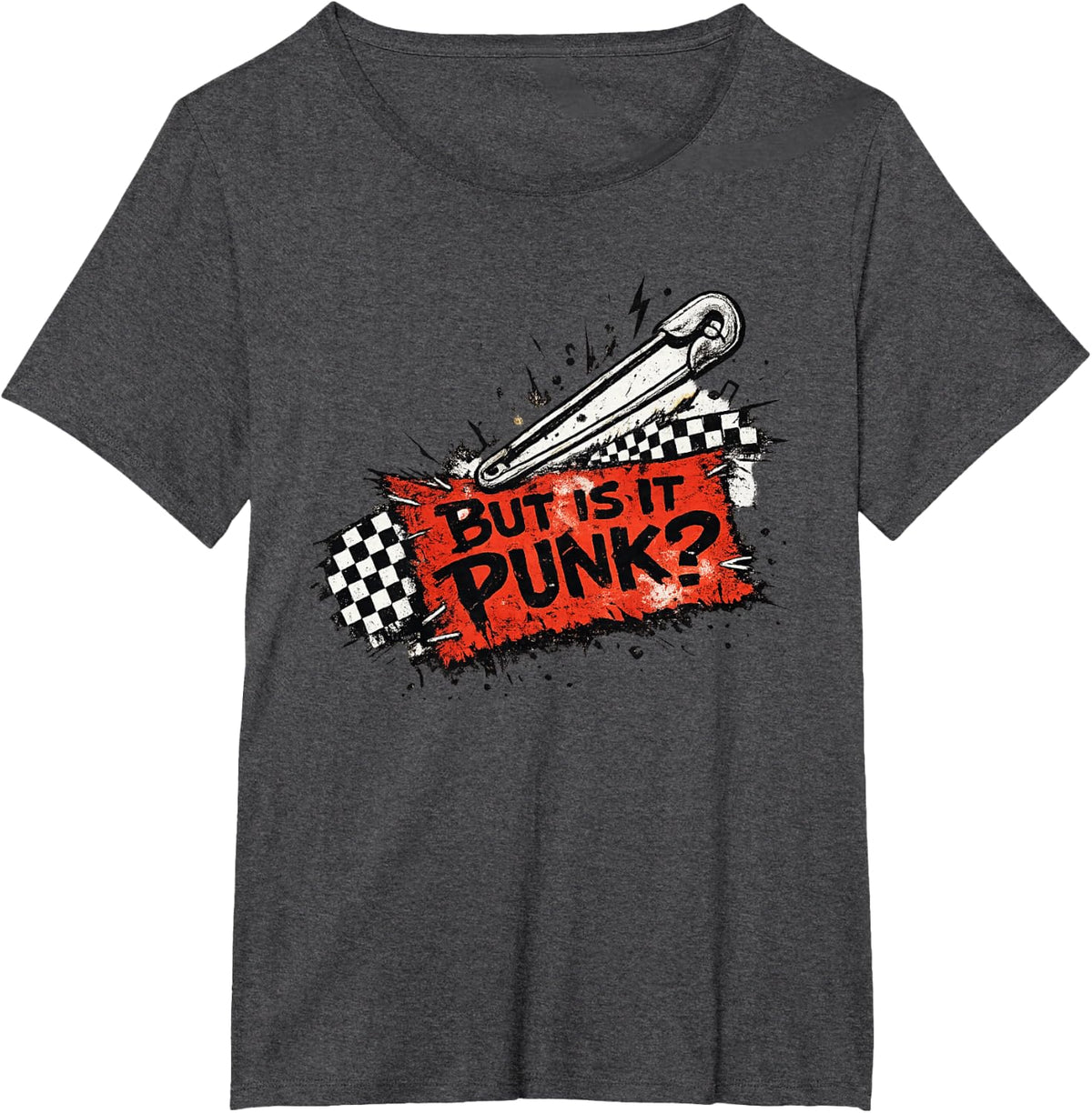 Art Punk Humor T-Shirt - Dark Heather Grey
