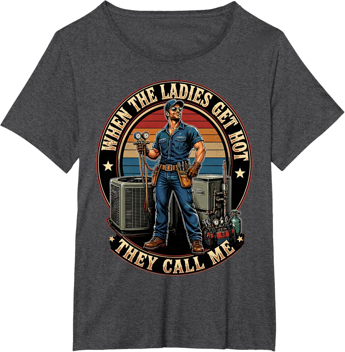HVAC Technician HVAC Tech T-Shirt - Dark Heather Grey