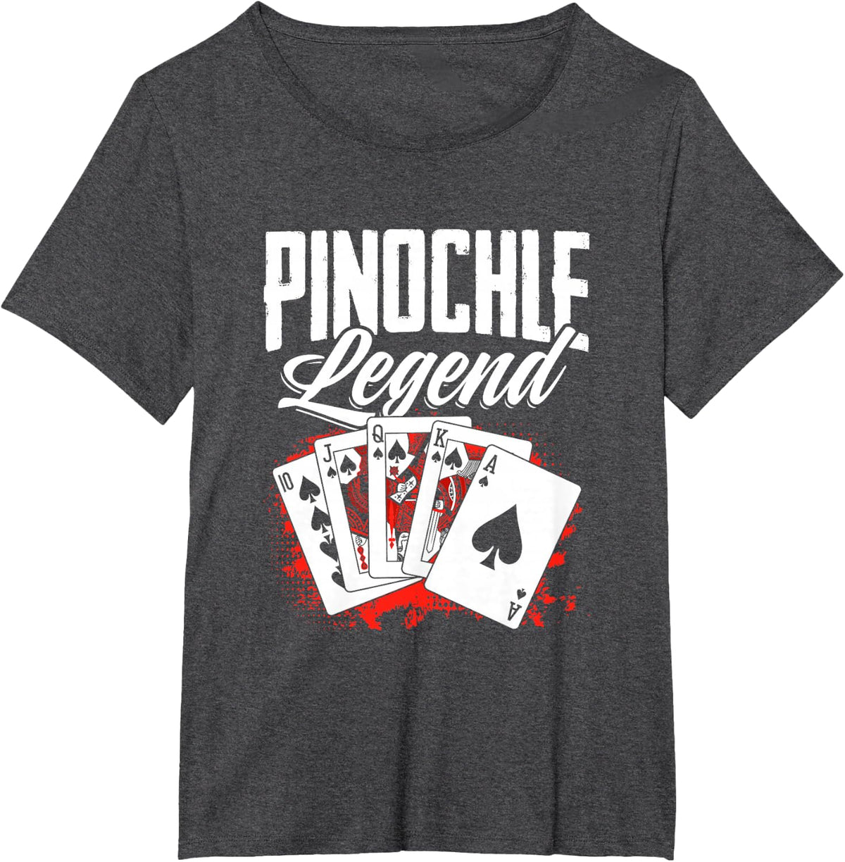 Pinochle Legend - Funny Pinochle Card Game Pinochle T-Shirt - Dark Heather Grey