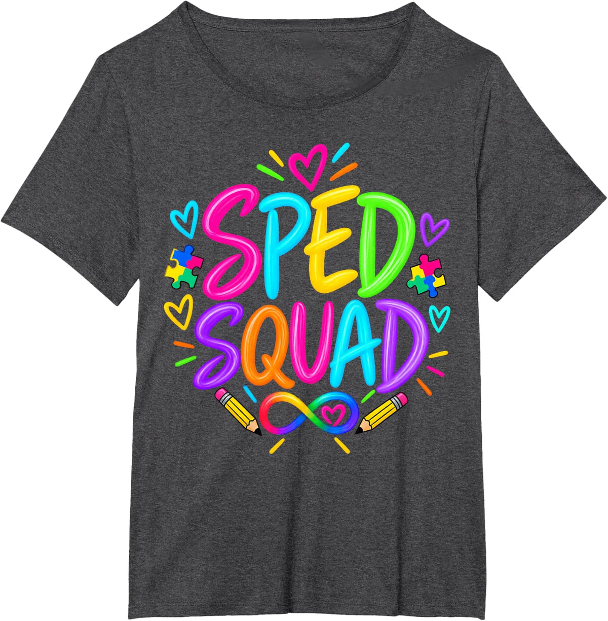 Sped Squad Special Education T-Shirt - Dark Heather Grey