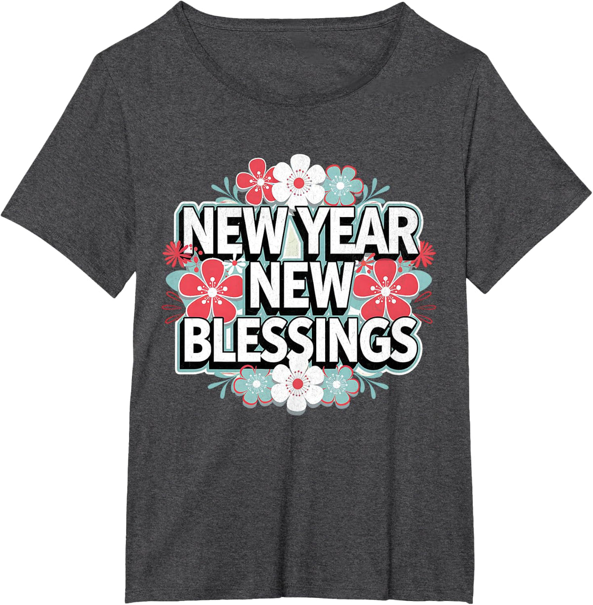 New Year New Blessings Christian Gift Women T-Shirt - Dark Heather Grey