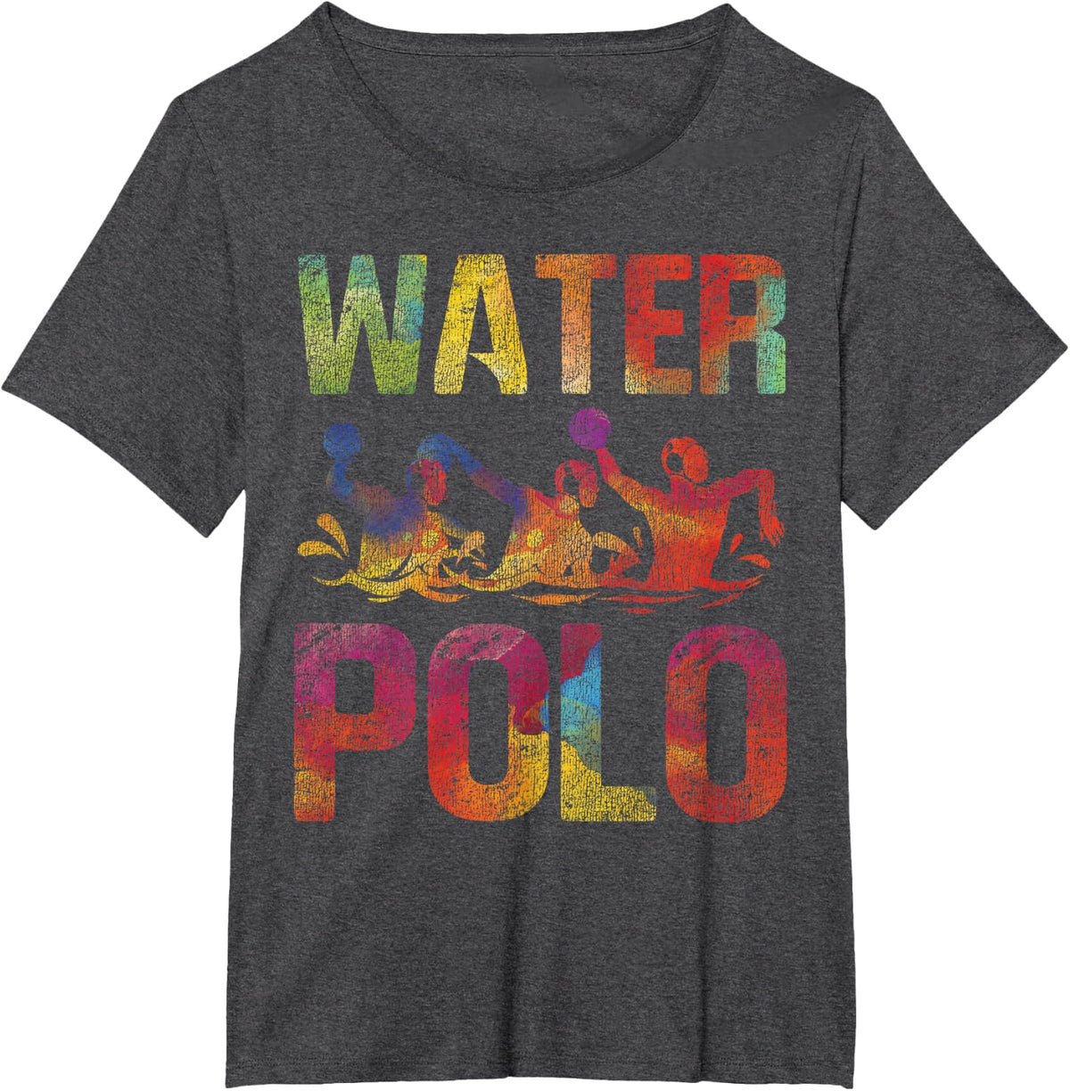 Water Polo Watercolor Water Polo T-Shirt - Dark Heather Grey