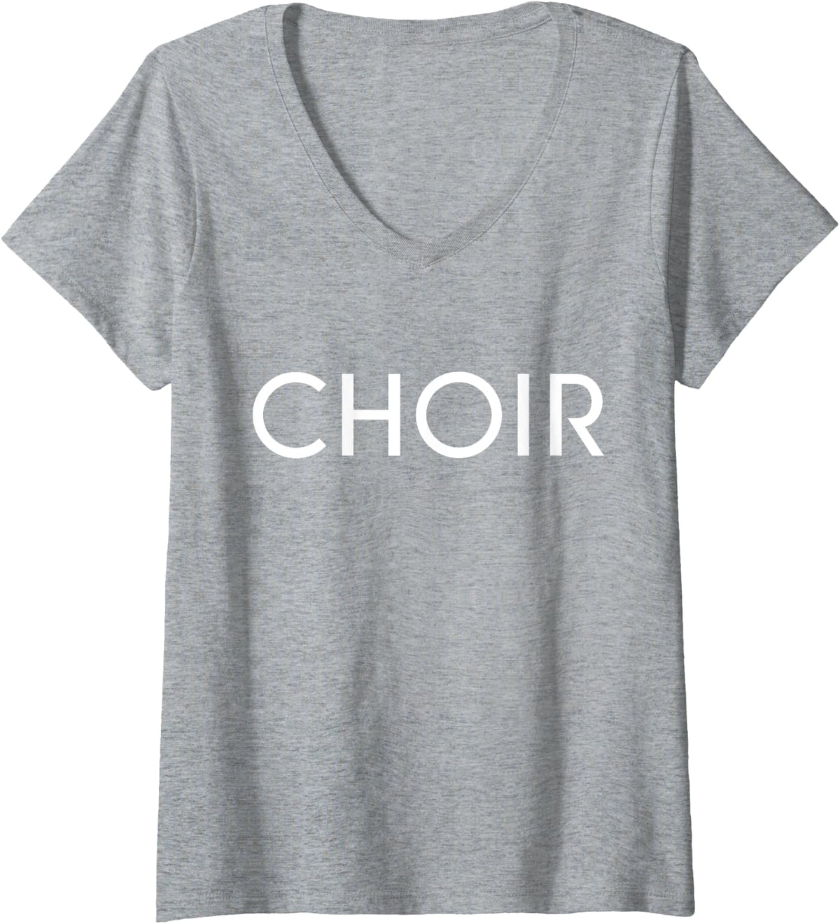 Choir Members Uniform - Choir V-Neck T-Shirt - Heather Grey