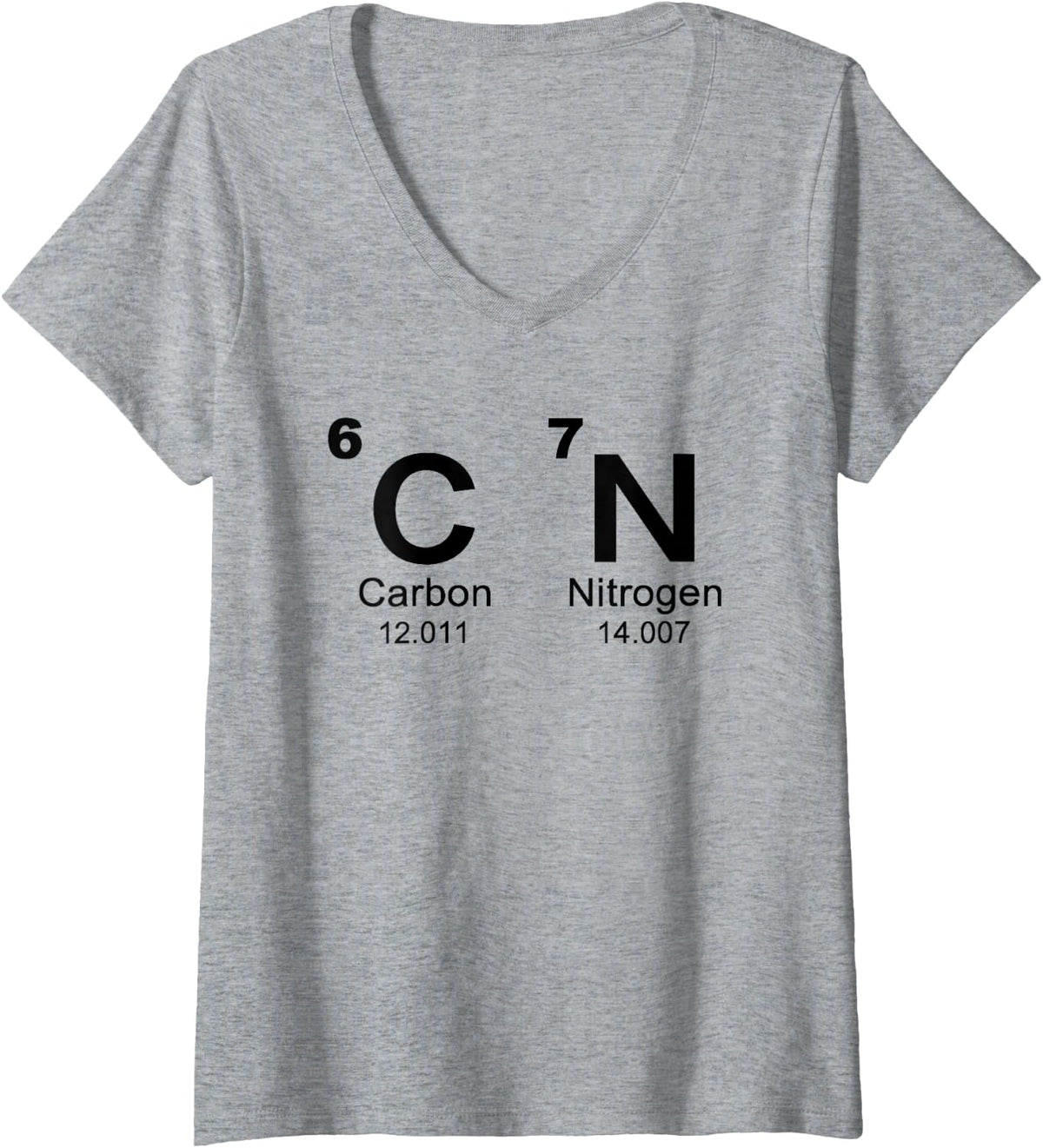 Women's 67 Funny Meme Six Seven Science Periodic Table Chemistry V-Neck T-Shirt - Heather Grey