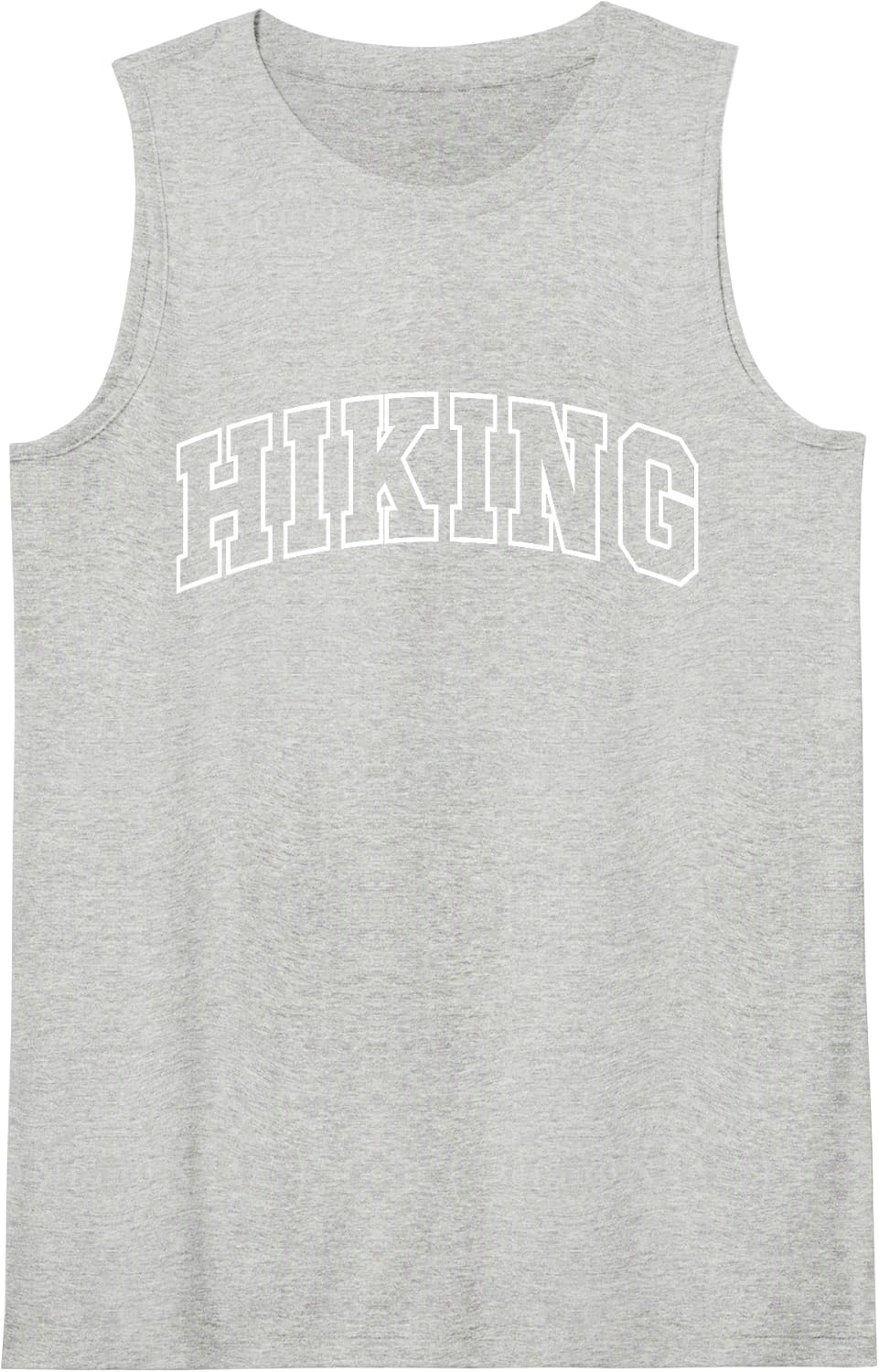 Hiking Funny Athletic Lettering Hiker Coach Sleeveless Tank Top - Heather Grey