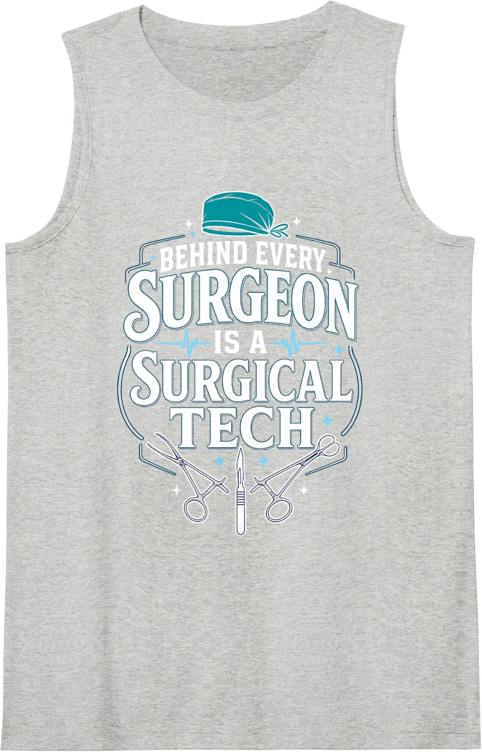 Surgeon Not A Surgical Tech Scrub Nurse Operating Room Sleeveless Tank Top - Heather Grey