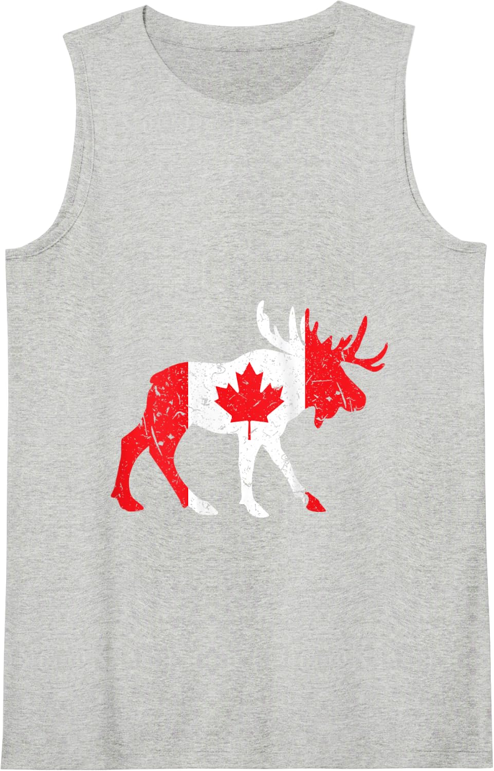 Maple Leaf Animal Canadian Flag Canada Tank Top - Heather Grey