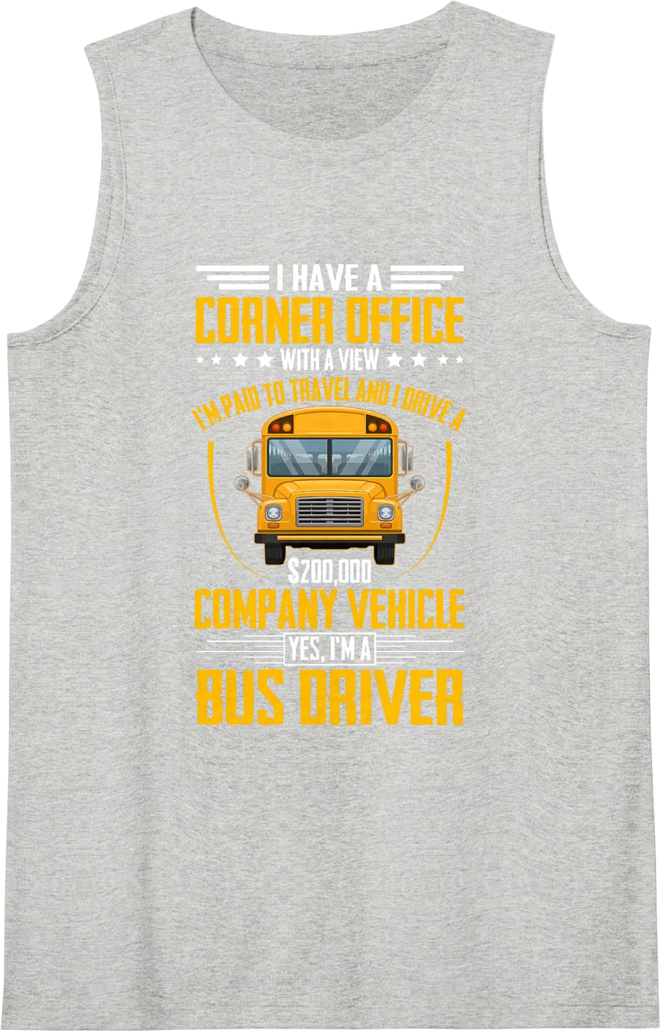 I Have A Corner Office with A View and Paid to Travel Driver Tank Top - Heather Grey