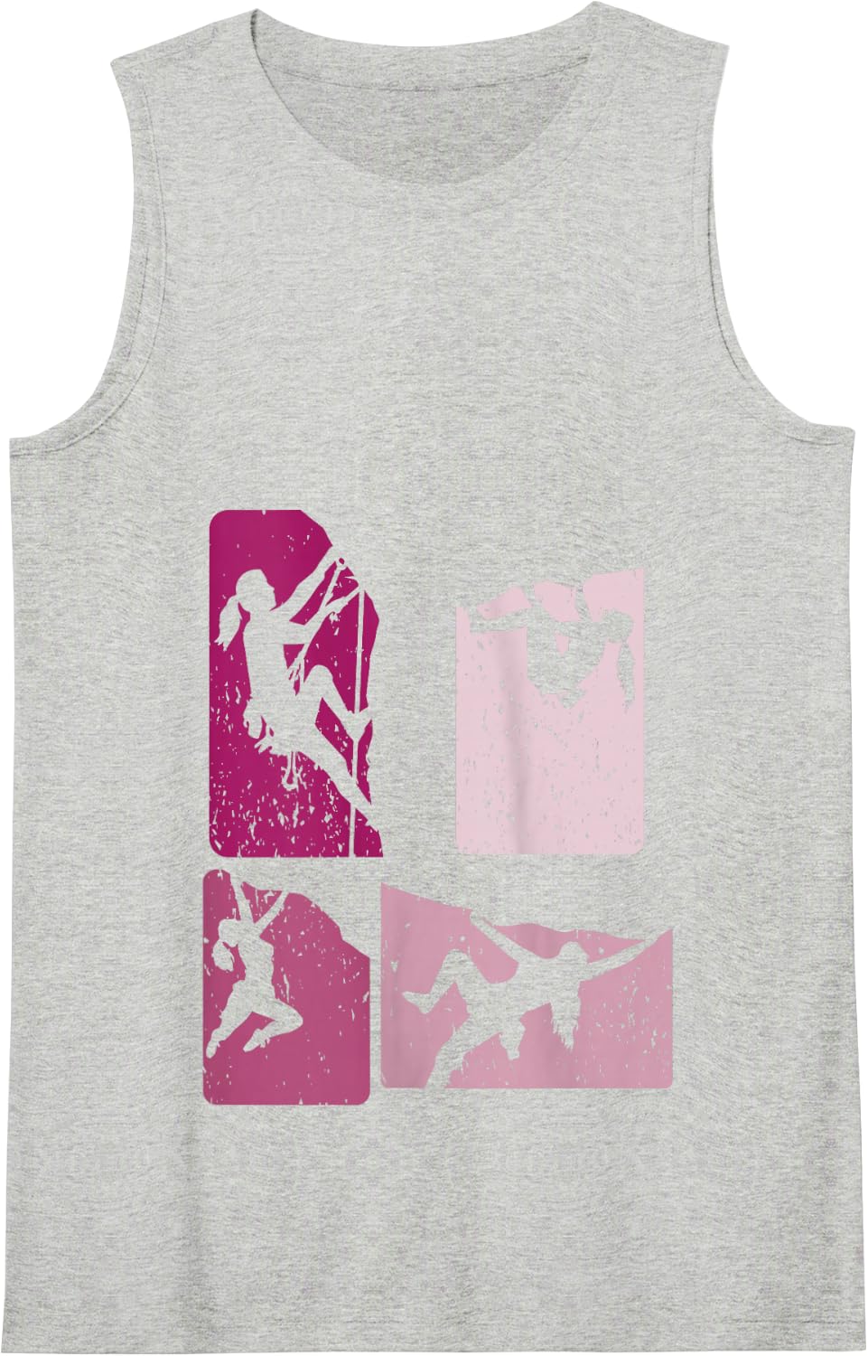 Funny Rock Climbing Bouldering Enthusiasts Kids Women Tank Top - Heather Grey
