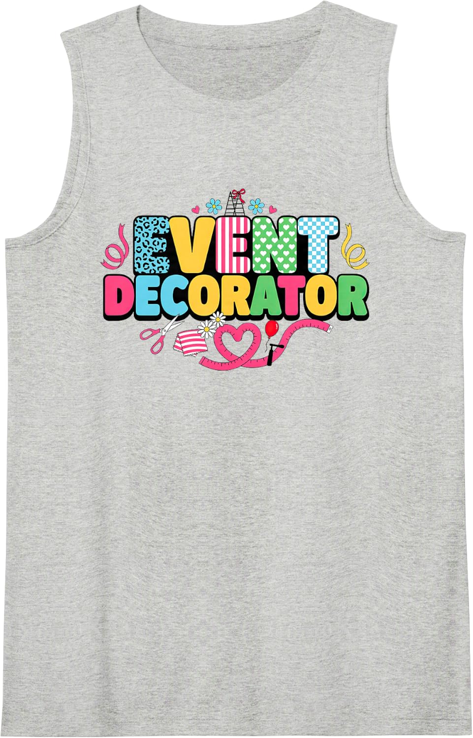 Event Decorator Party Designer Styling Decorating Stylist Sleeveless Tank Top - Heather Grey