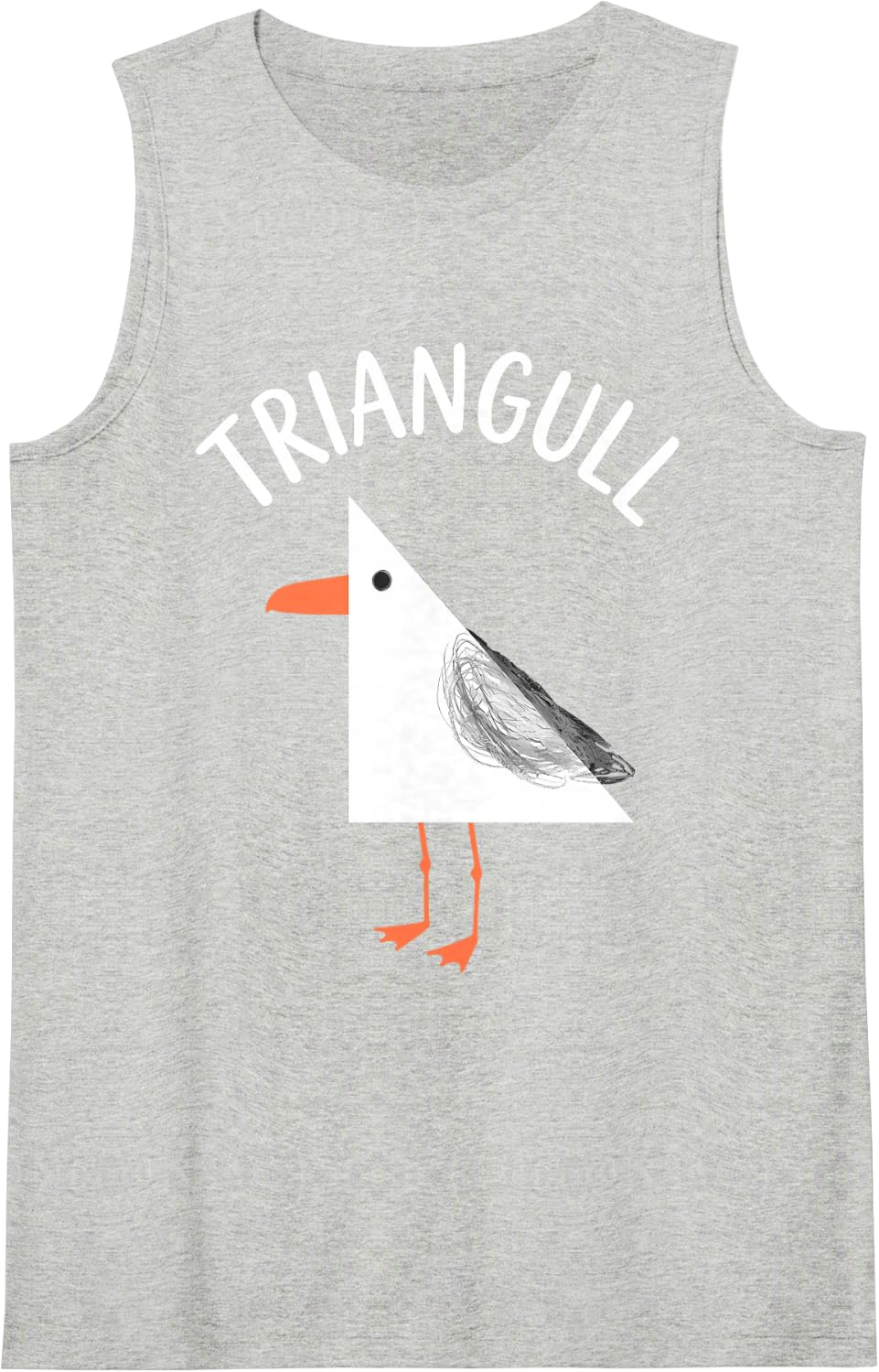 Triangull Triangle Seagull Sleeveless Tank Top - Heather Grey