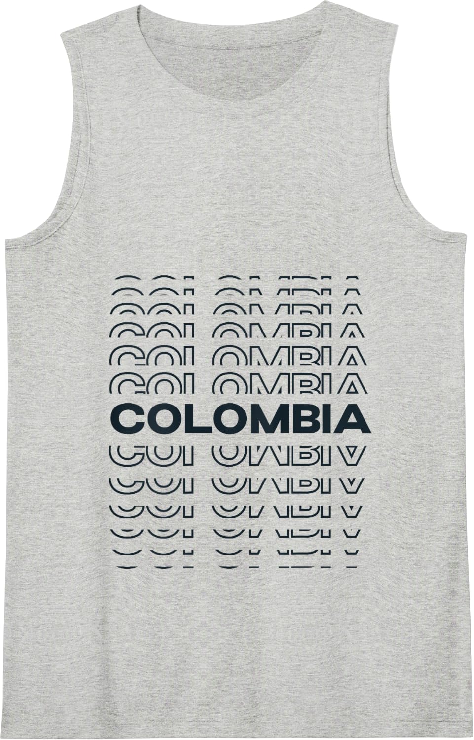 Minimalist Country - Modern Graphic Colombia Tank Top - Heather Grey