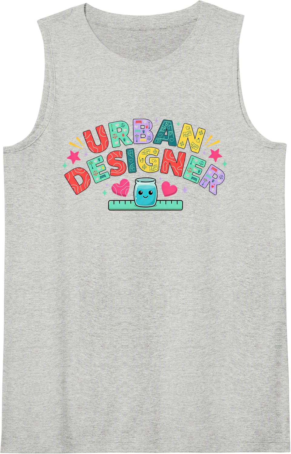 Urban Designer City Planner Town Planning Professional Sleeveless Tank Top - Heather Grey