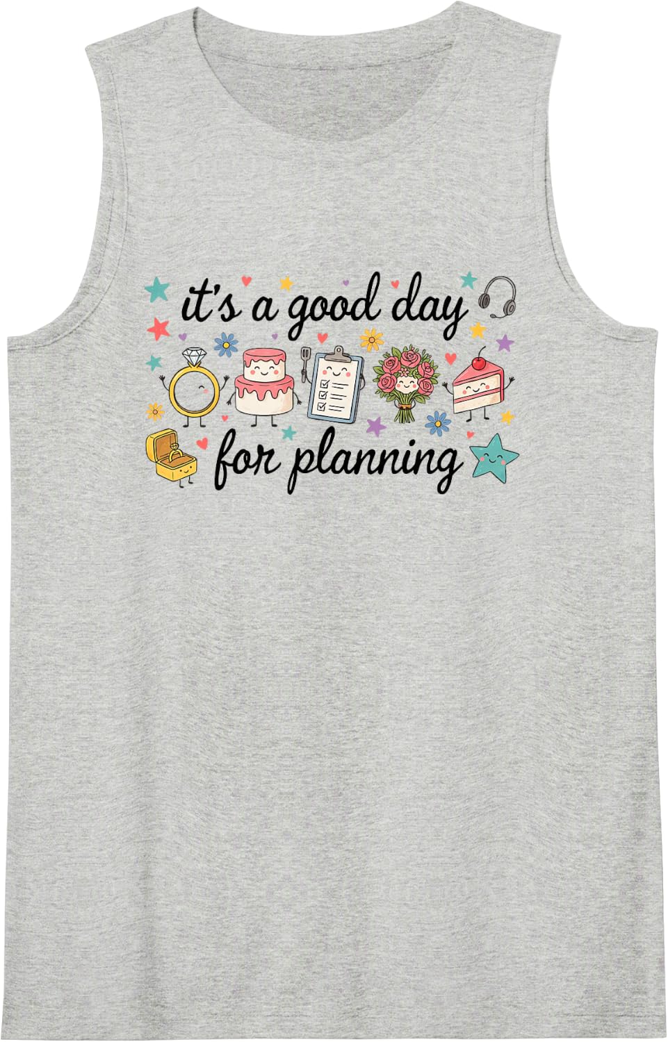 Wedding Planner Planning Coordinator Consultant Designer Sleeveless Tank Top - Heather Grey
