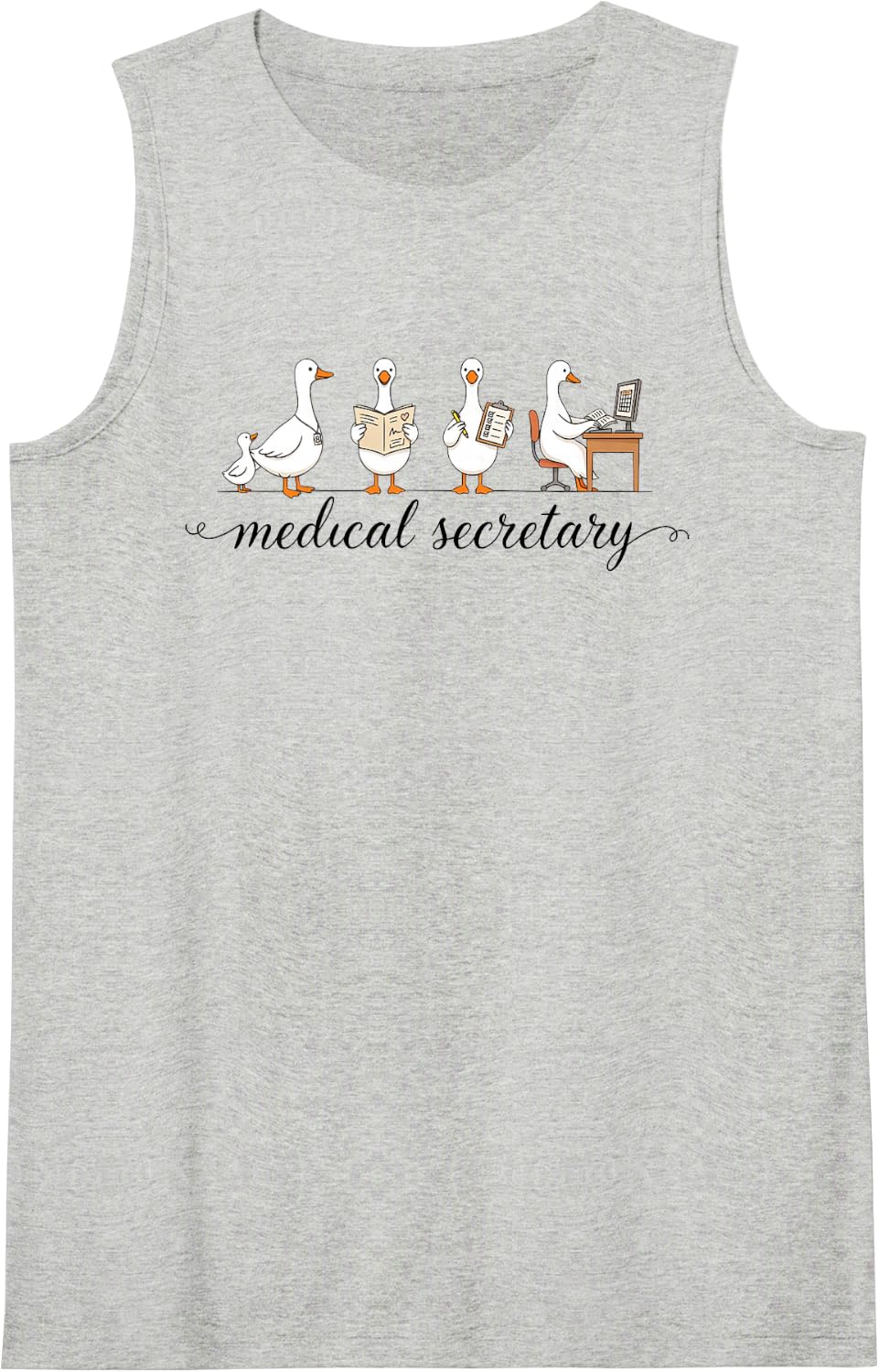Medical Secretary Healthcare Administrative Assistant Tank Top - Heather Grey