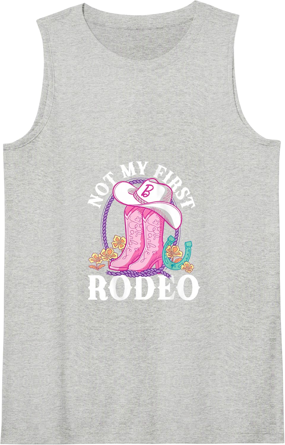 Barbie - Not My First Rodeo Tank Top - Heather Grey