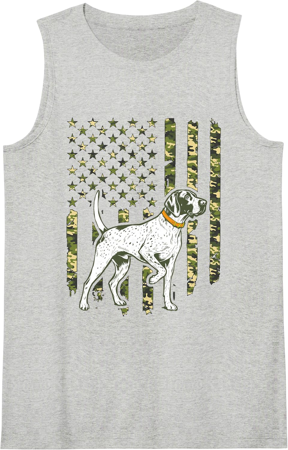 Pointer Retriever Small Game Hunting Dog Sleeveless Tank Top - Heather Grey