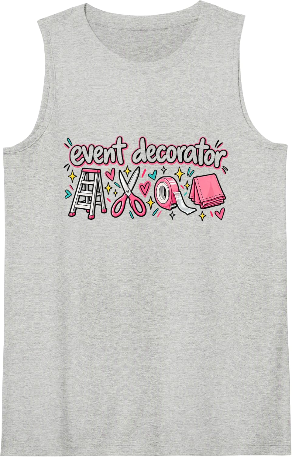 Event Decorator Party Stylist Designer Decorating Profession Sleeveless Tank Top - Heather Grey
