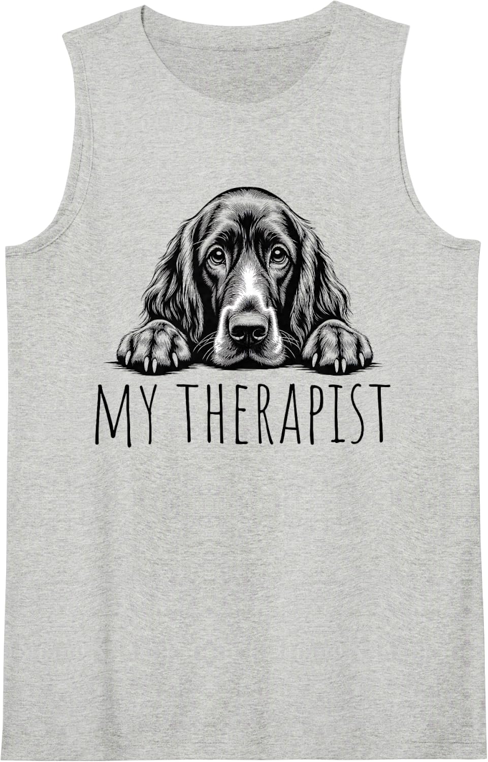 Irish Setter My Therapist Sleeveless Tank Top - Heather Grey