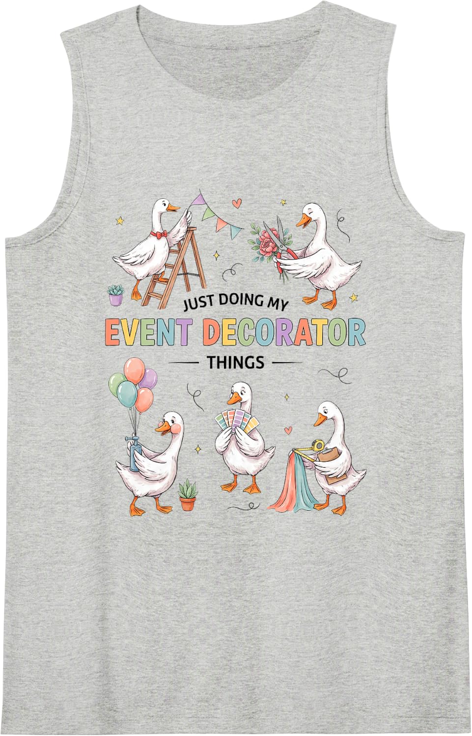 Event Decorator Party Stylist Designer Decorating Sleeveless Tank Top - Heather Grey