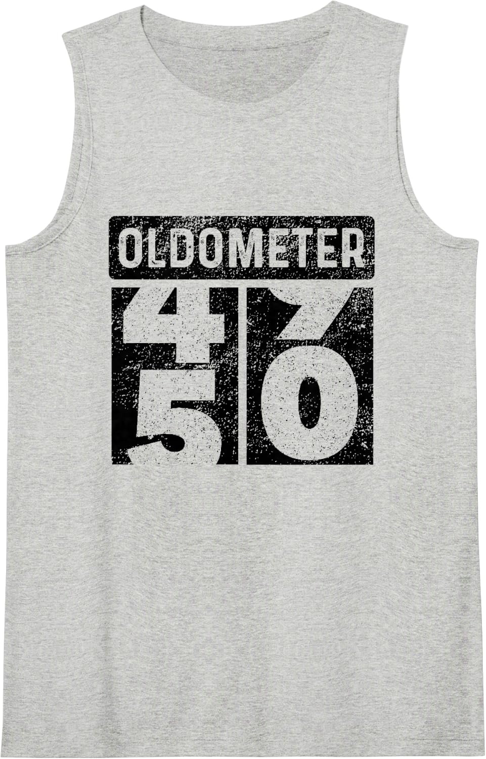 Auto Mechanic 50th Birthday Oldometer Odometer High Mileage Sleeveless Tank Top - Heather Grey