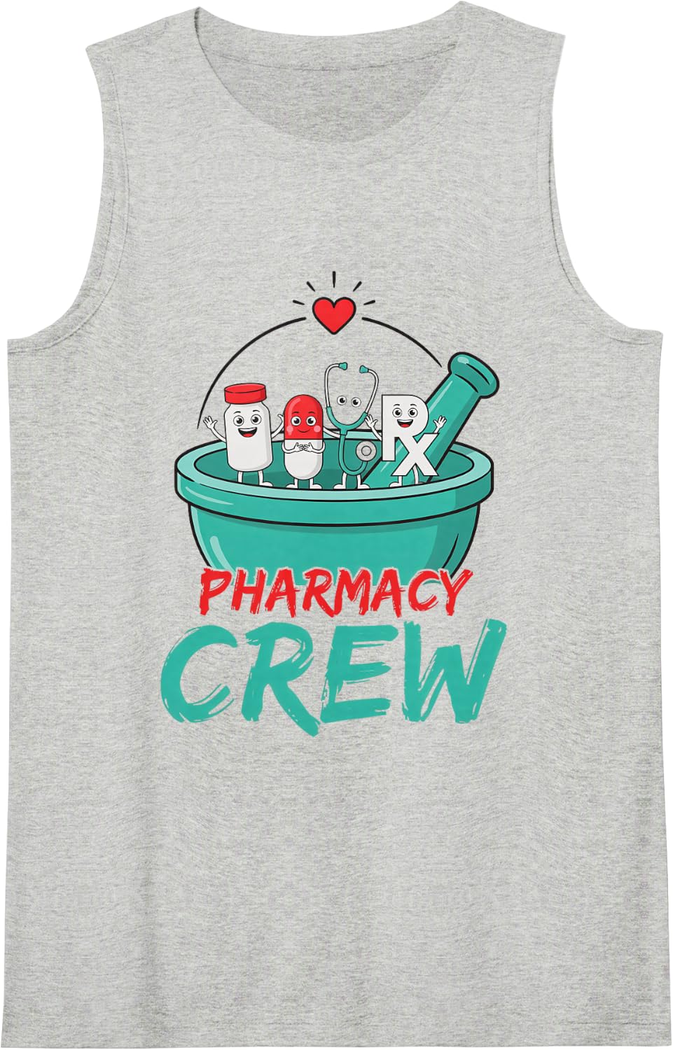 Pharmacy Student School PharmD Future Pharmacist Major Sleeveless Tank Top - Heather Grey