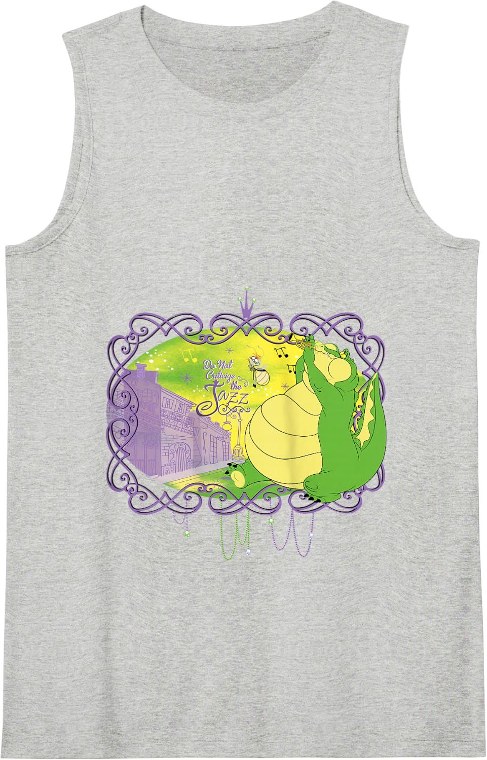 Disney The Princess and The Frog Louis and Ray Mardi Gras Tank Top - Heather Grey