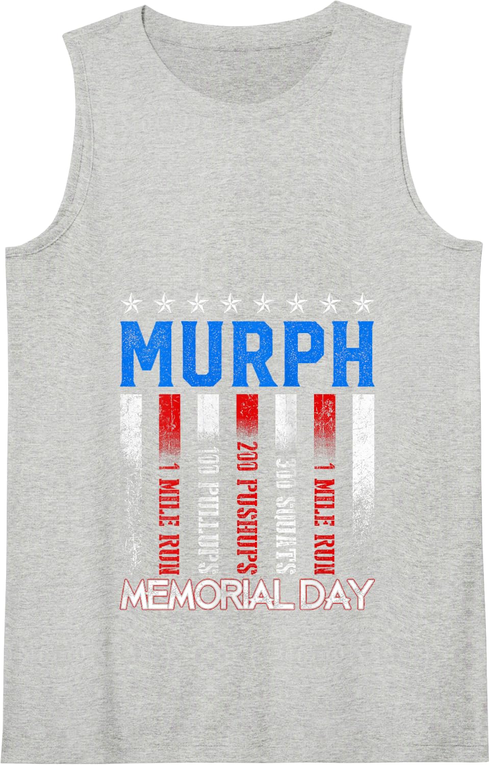 Murph Workout Exercise Challenge Murph Memorial Day Tank Top - Heather Grey