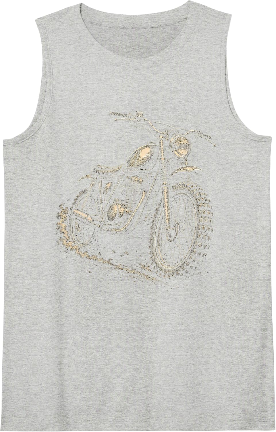 Vintage Motorcycle Enduro Scrambler Off Road Dust Trail Sleeveless Tank Top - Heather Grey