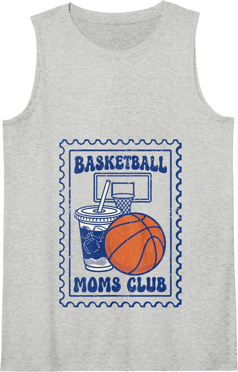 Basketball Moms Club Vintage Tank Top - Heather Grey
