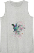 Womens Nature Wildlife Birds Hummingbird Lover Tank Top - Heather Grey