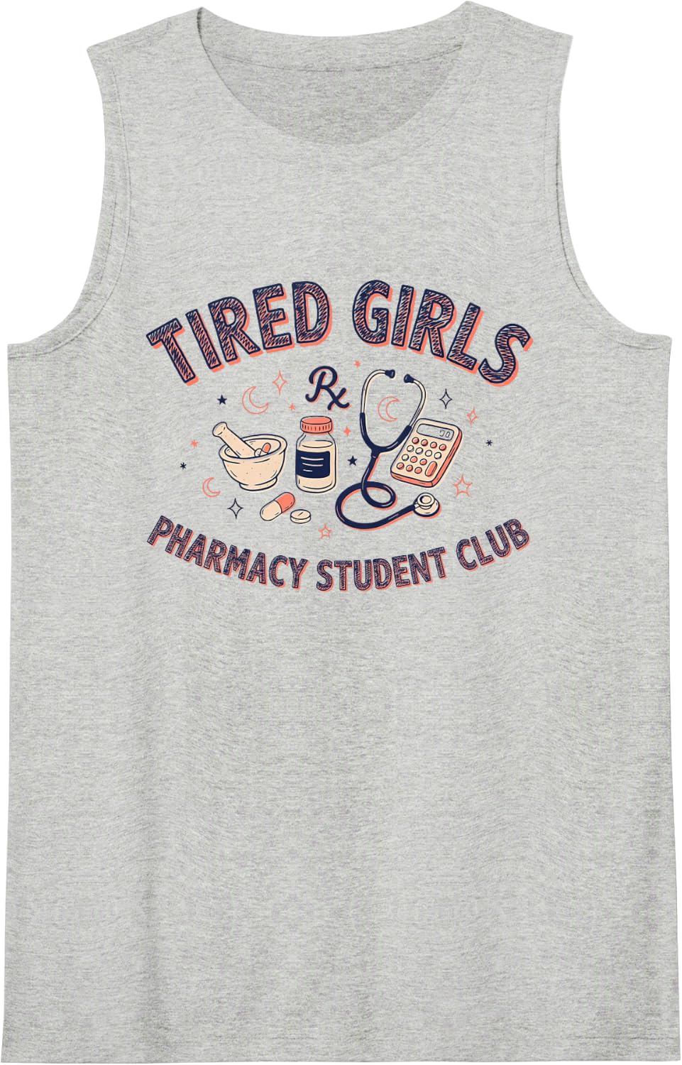 Pharmacy Student Future Pharmacist Pharmd School Major Sleeveless Tank Top - Heather Grey