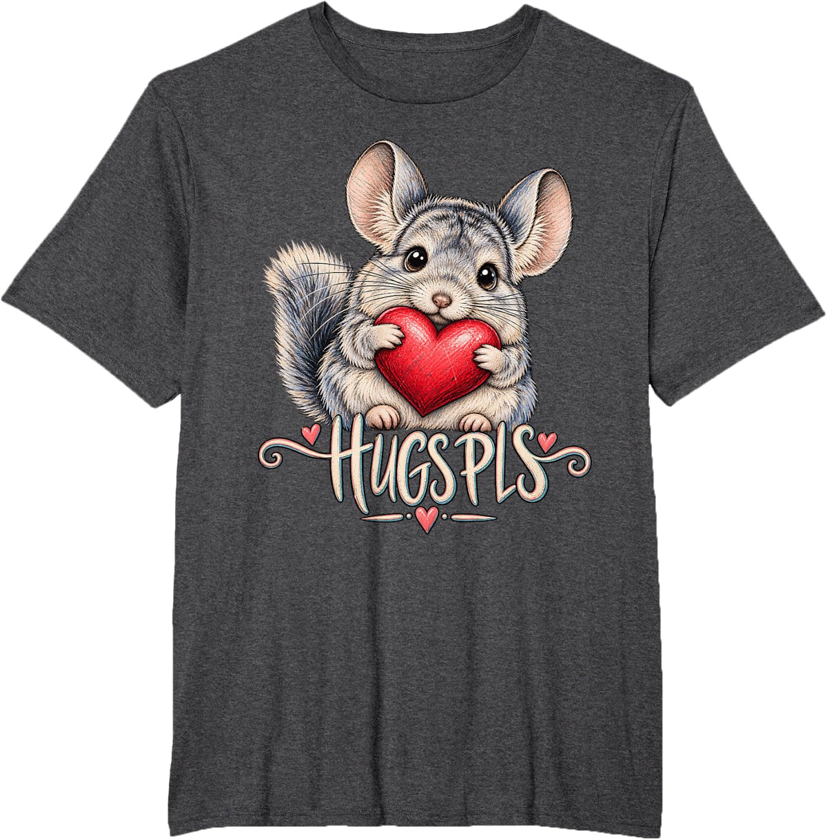 Chinchilla Mom Cute T-Shirt - Dark Heather Grey