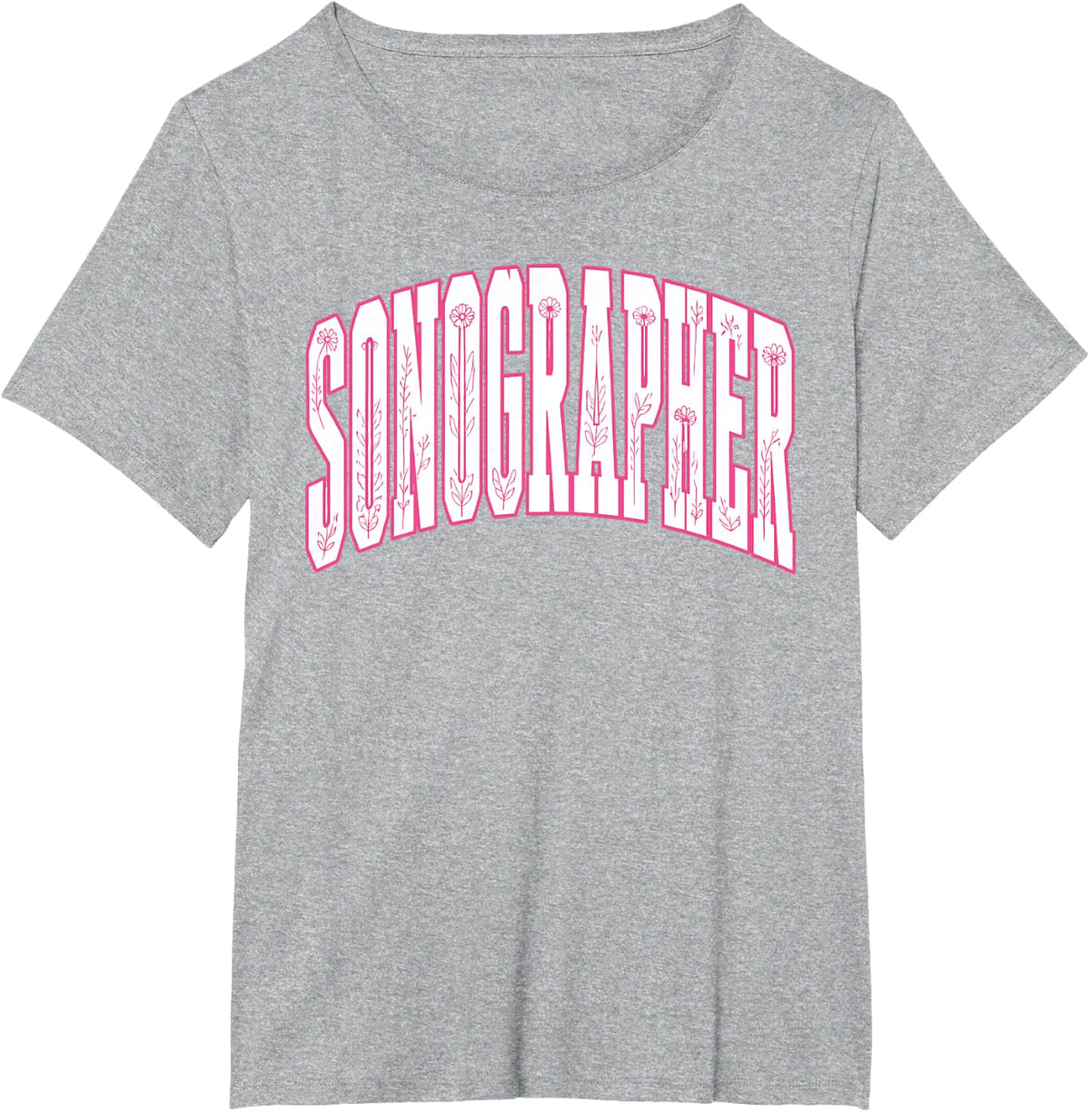 Sonographer Art for Men Women RDMS Ultrasound Sonographer T-Shirt - Heather Grey