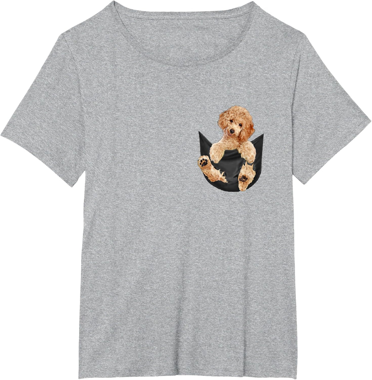 Dog Lover Gifts Poodle in Bag T-Shirt Tee for Women Men Poodle Shirts - Heather Grey
