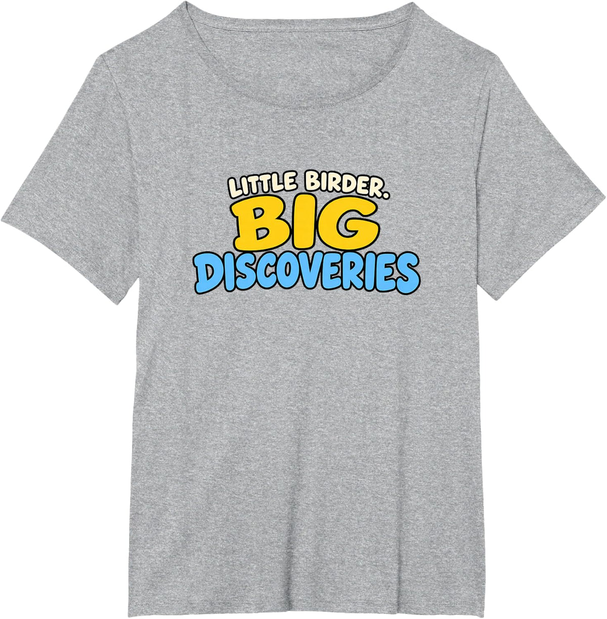 Youth Bird Watching Little Birder Big Discoveries T-Shirt - Heather Grey