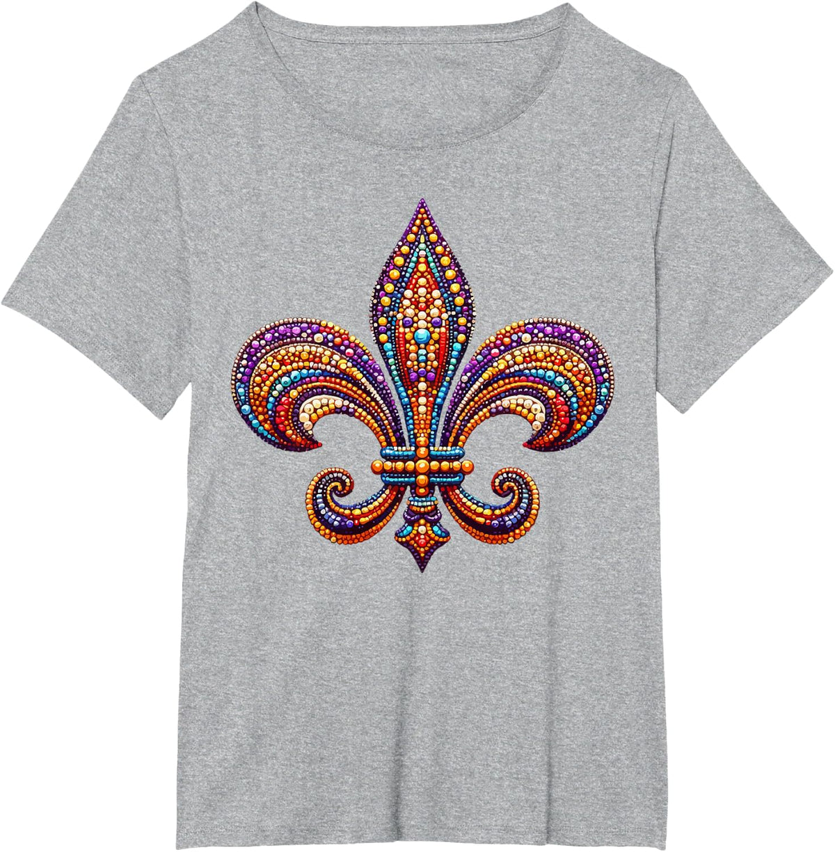 Mardi Gras Symbol Louisiana New Orleans Carnival Costume T-Shirt - Heather Grey
