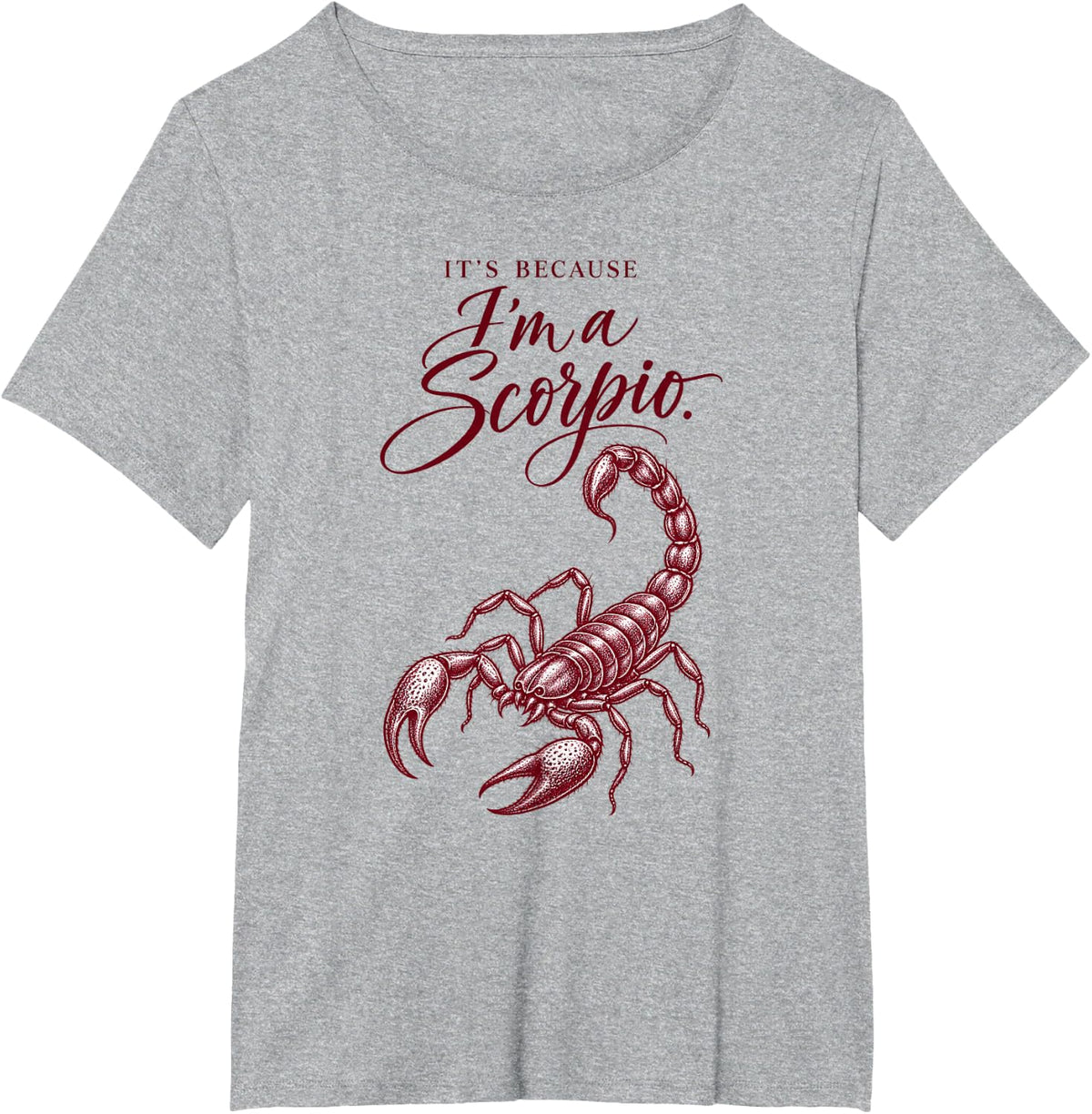 It's Because I'm A Scorpio Astrology Zodiac Girls T-Shirt - Heather Grey