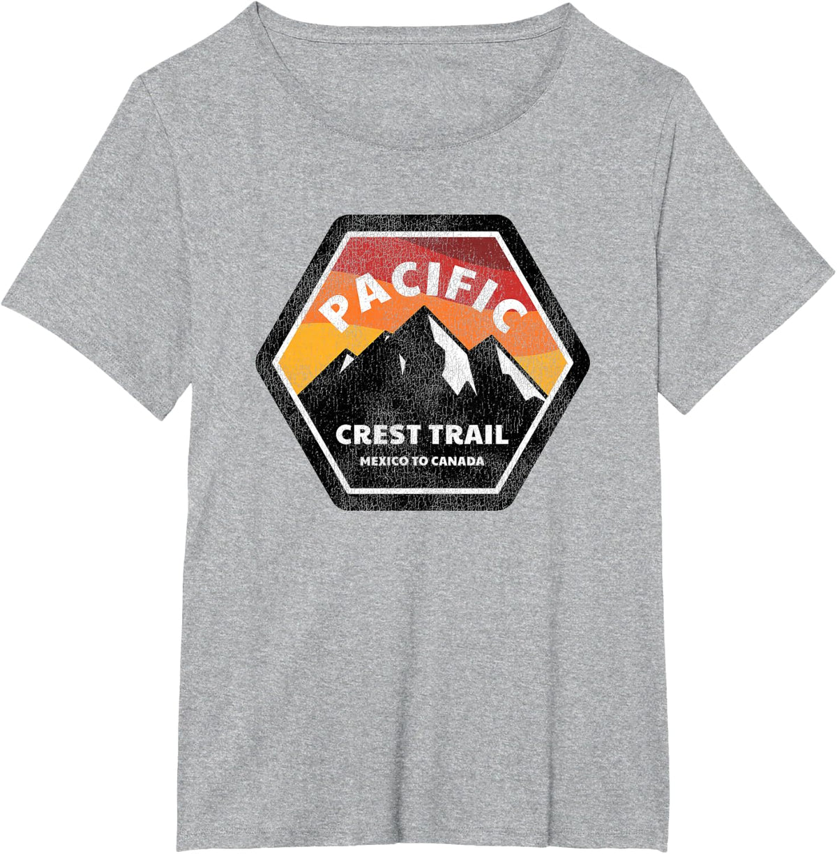 PCT Pacific Crest Trail Thru Hiking Mountains T-Shirt - Heather Grey